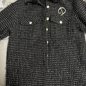 Black and White Tweed Jacket